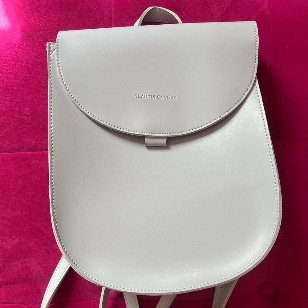 Baby Blue Leather Claudia Canova Backpack
